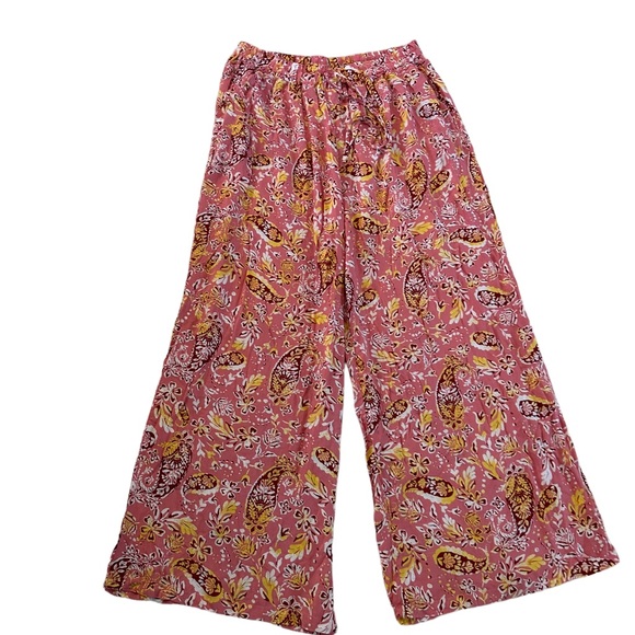 We Love Fashion Floral Wide Leg Flowy Stretchy Pants Size 2XL - Picture 13 of 16